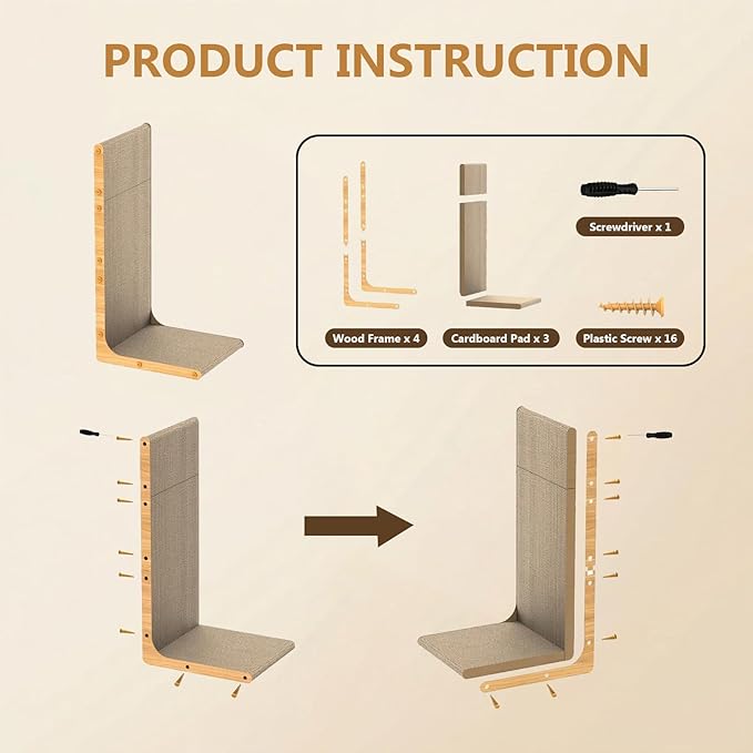 SMARTBEAN 3-Pack Cardboard Cat Scratcher - Image 6