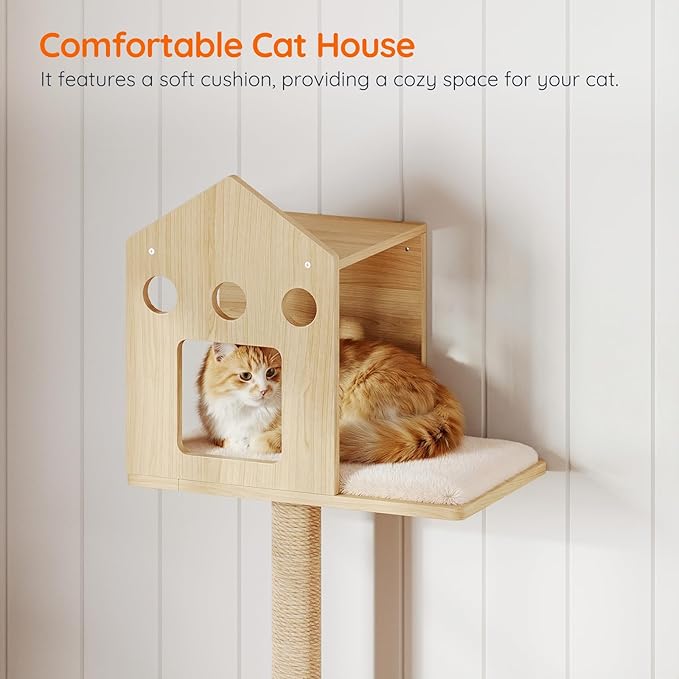 HOOBRO Cat Wall Shelves, Wood Wall Mounted Cat Shelves - Image 4