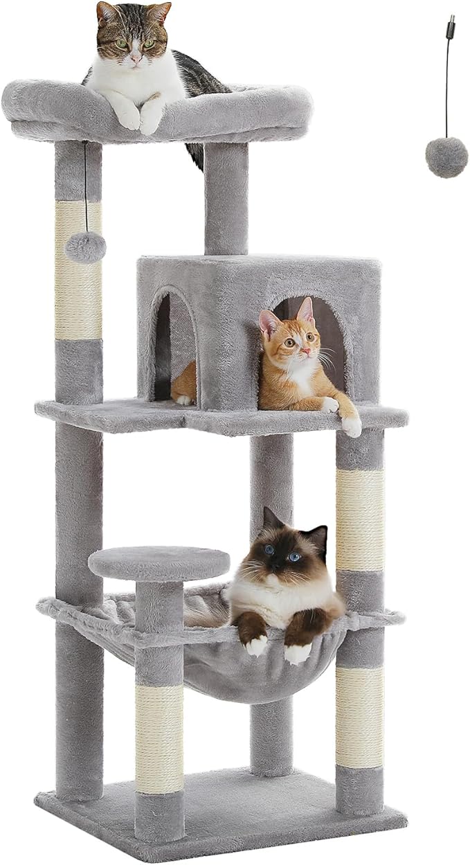 MUTTROS Cat Tree for Indoor Cats, 45.7" Multi-Level Cat Tower by MUTTROS