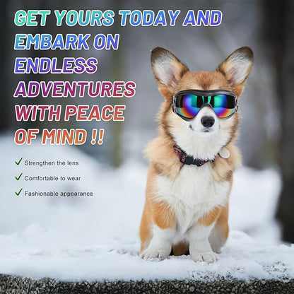 Dog Sunglasses Dog Goggles, UV Wind Dust Fog Protection Pet Glasses Eye Wear - Image 5