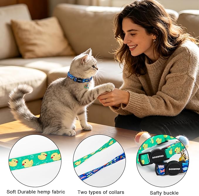 2 Pack Summer Duck Kitten Collar Breakaway - Image 2