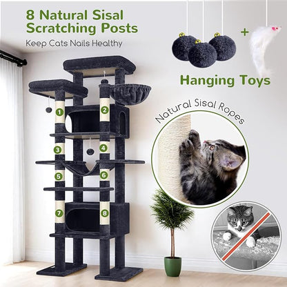 Globlazer XXL Giant Cat Tree, 83 Inch Heavy Duty Tall Cat Tower - Image 6