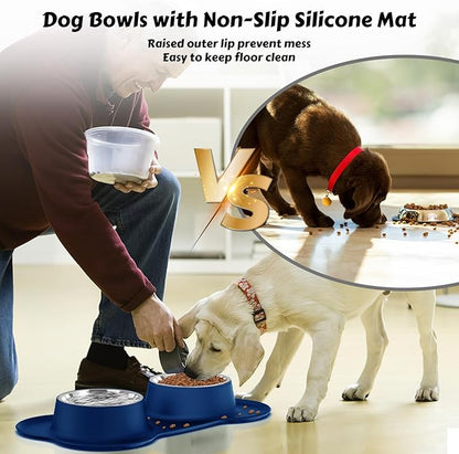 AsFrost Dog Food Bowls Stainless Steel Dog Food & Water Bowl Set - Image 5