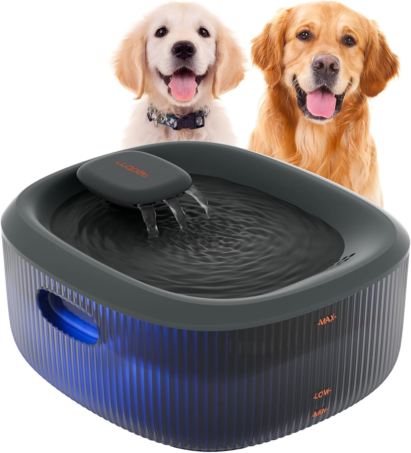 WOPET Dog Water Fountain for Large Dogs, 6L/205oz/1.7Gal Automatic Dog and Cat Water Fountain,Dog Water Dispenser with 2 Filters,Ultra-Quiet Pump,Great for Large Dogs Cats and Multi-Pet Home