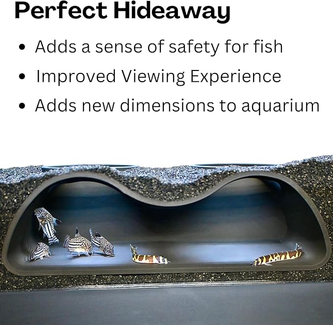 Lucky Critter Aquarium Underground Tunnel Cave Natural Curve Two Hole | Viewing - Image 4