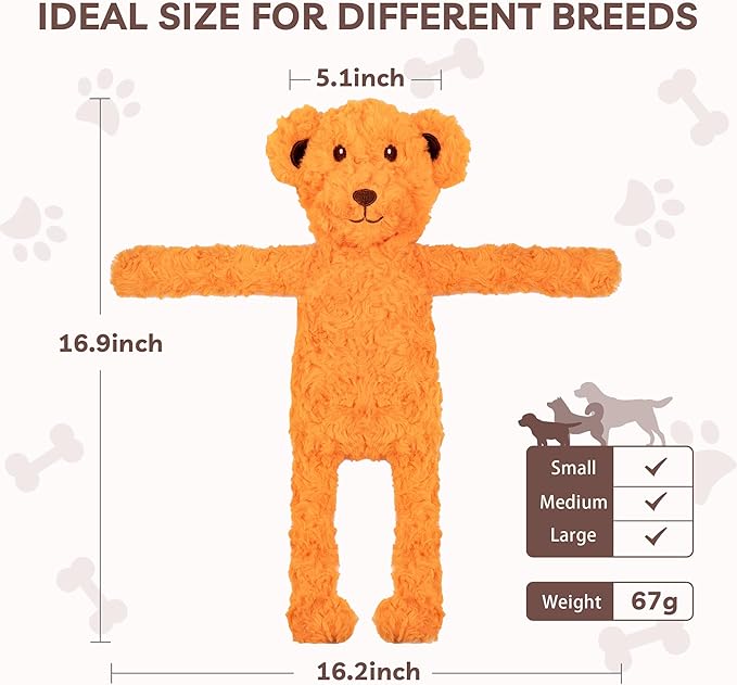 SHARLOVY No Stuffing Dog Toys 5 Pack, Crinkle Interactive Dogs Toy - Image 6