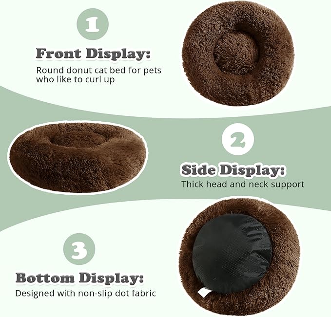 JOLLYVOGUE Dog & Cat Bed, Calming Anti-Anxiety Pet Bed - Image 4