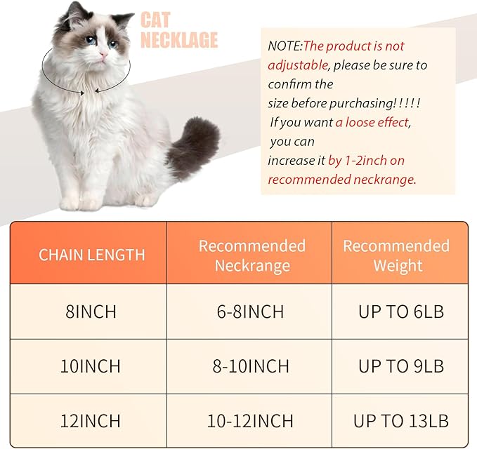 Hillban Cat Collar Diamond Chain Glitter Collar Walking Metal - Image 2