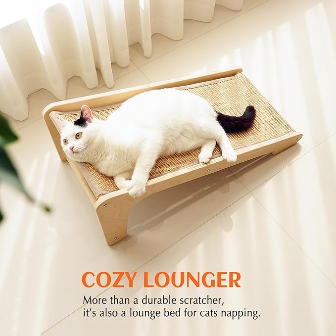 PETKARAY Cat Scratcher, Cat Sisal Scratching Ramp, L Shape Cat Scratch Pad - Image 6