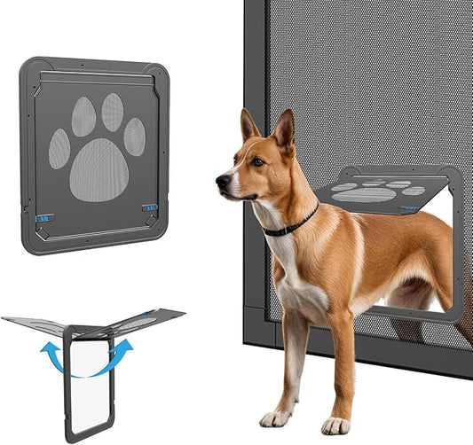 Dog Door for Screen Door with Magnetic Closure Pet Screen Door for Sliding by BillionChains