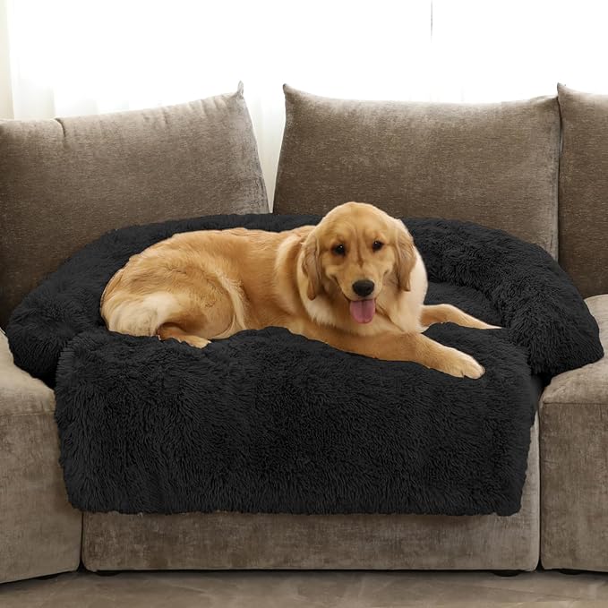 GGIB Calming Dog Bed Fluffy Plush Dog Mat by GGIB