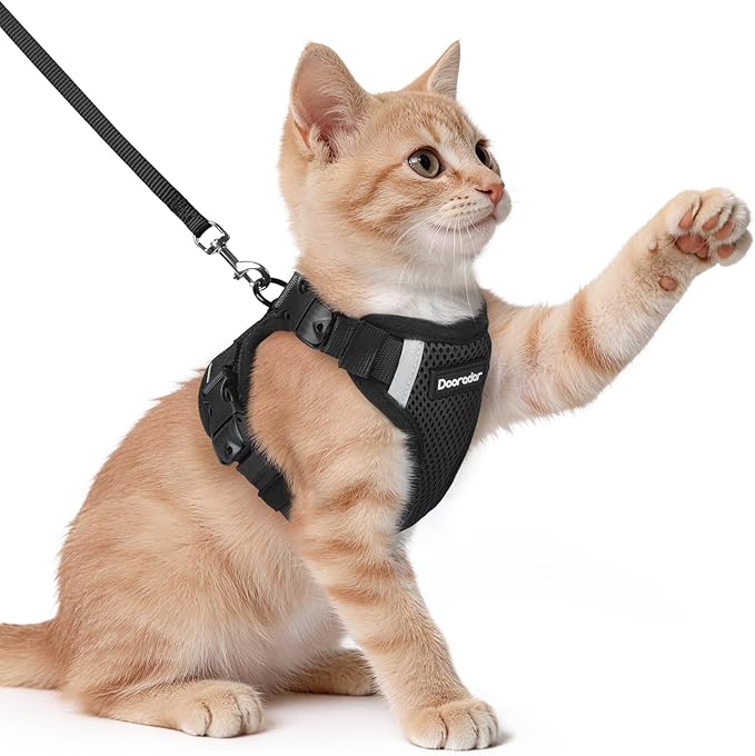 Dooradar Cat Harness and Leash Set, Escape Proof Soft by Dooradar