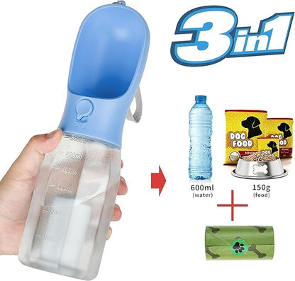 Dog Water Bottle with Food Container, Portable Pet Dog Water Dispenser - Image 5