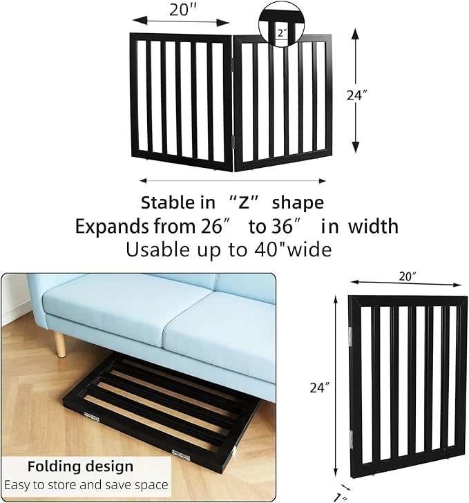 Dog Gate Indoor, Freestanding Dog Fence - Image 7
