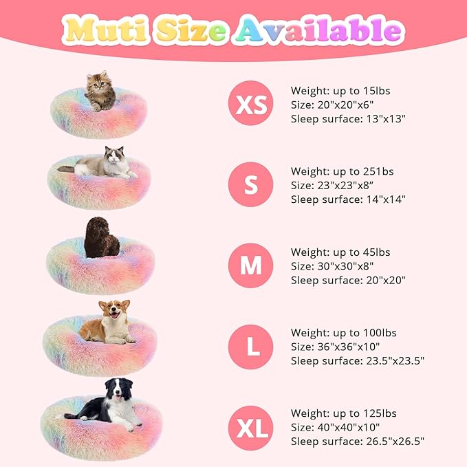 JOLLYVOGUE Dog & Cat Bed, Calming Anti-Anxiety Pet Bed - Image 2