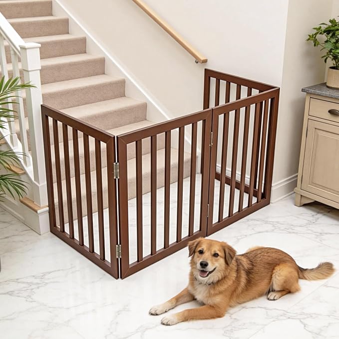 Dog Gate Indoor, Freestanding Dog Fence - Image 3