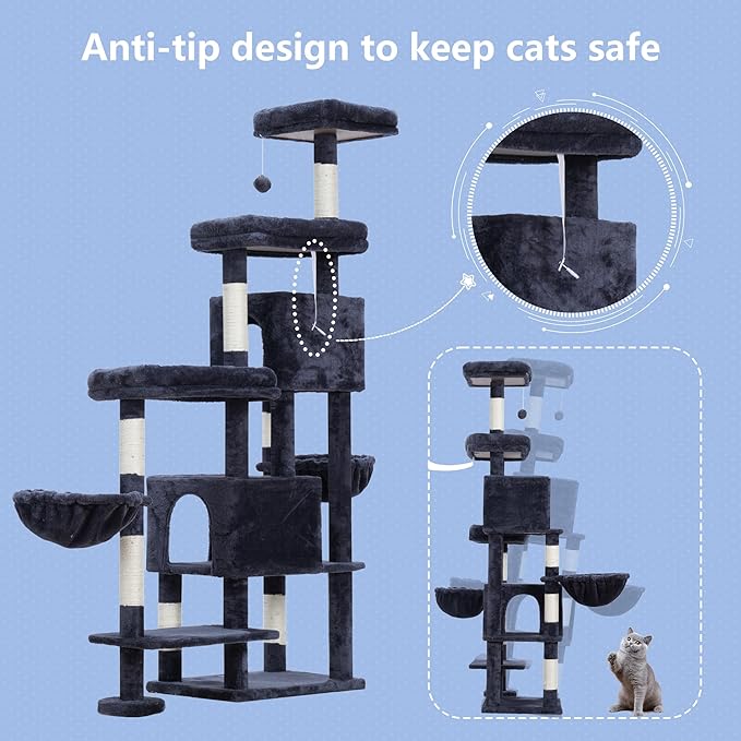 Hey-brother Cat Tree Tower, Scratching Posts - Image 9