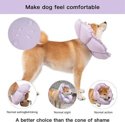H HIDREAM Soft Dog Cones for Medium Dogs, Cute Adjustable Cone for Dogs to Stop - Image 3