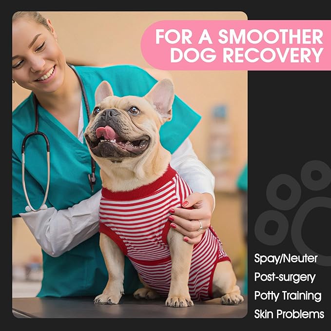 FUAMEY Dog Recovery Suit Male, Dogs Surgery Neuter Suits Puppy Spay Shirts - Image 3