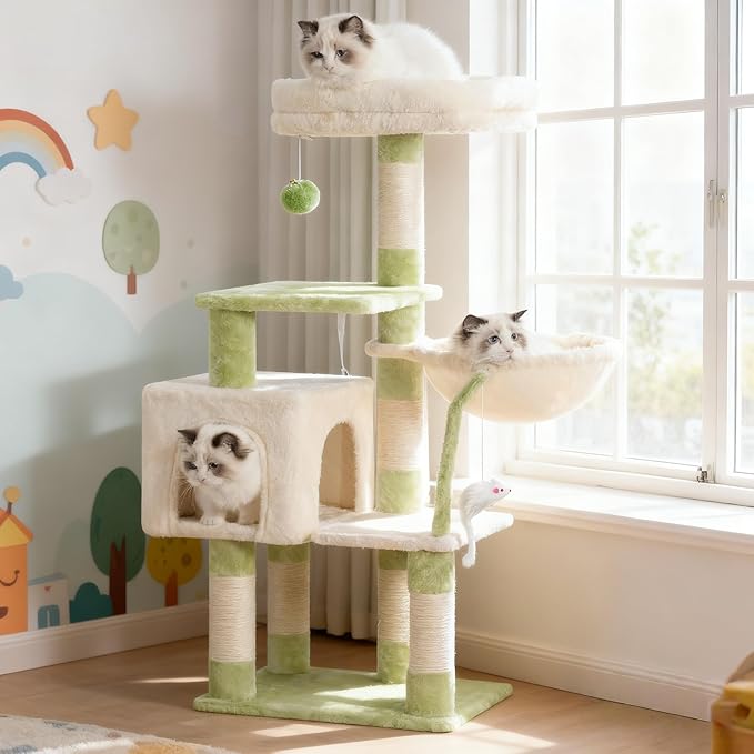 Heybly Cat Tree with Toy, Cat Tower condo by HEYBLY