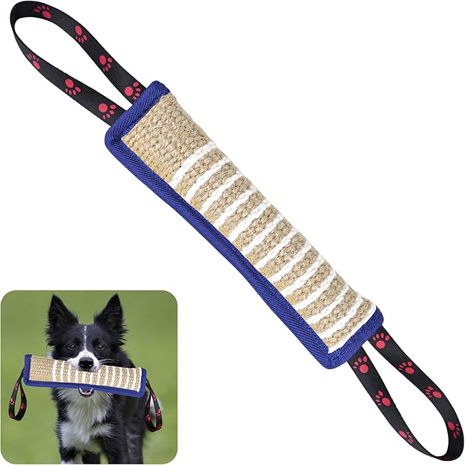 ToLanbbt Dog Tug Toy Dog Bite Jute Pillow Pull Toy by ToLanbbt