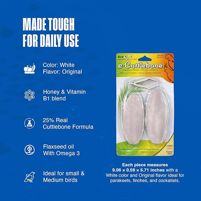Penn-Plax Bird-Life E-Cuttlebone Original, 3 Pk - Image 4