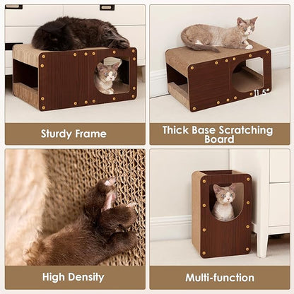 EHEYCIGA Cardboard Cat Scratcher House, 20-Inch Corrugated Cat Scratcher - Image 5