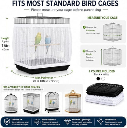 RAINFLOW 2 Pack Bird Cage Seed Catcher - Image 3