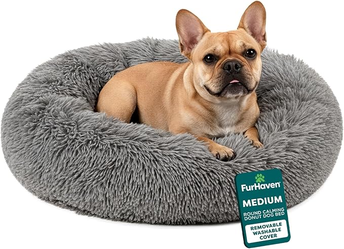 Furhaven 30" Round Calming Donut Dog Bed by FurHaven
