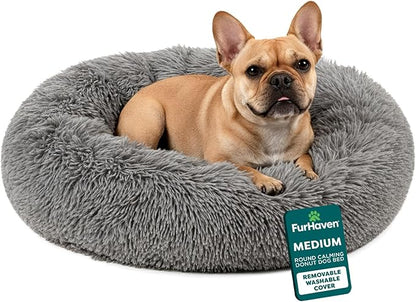 Furhaven 30" Round Calming Donut Dog Bed by FurHaven