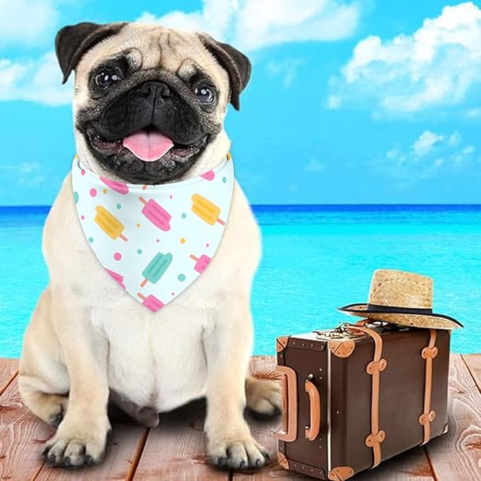 Summer Dog Bandanas Hawaiian Triangle Scarf Kerchief Set - Image 6