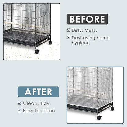 Bissap Bird Cage Seed Catcher, 90-118‘’ Universal Birdcage Net Nylon 31.8'' H - Image 5