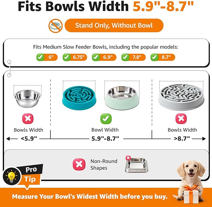 LOOBANI Raised Dog Bowl Stand: Adjustable Width Elevated Dog Bowl Stand Water - Image 4