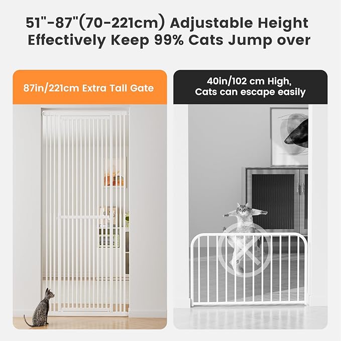 Gardner Pet 51"-87" Extra Tall Cat Gate - Image 4