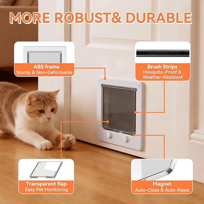 LIBBEPET Cat Door Interior Door, Indoor Cat Doors, X-Large Pet Doors - Image 4