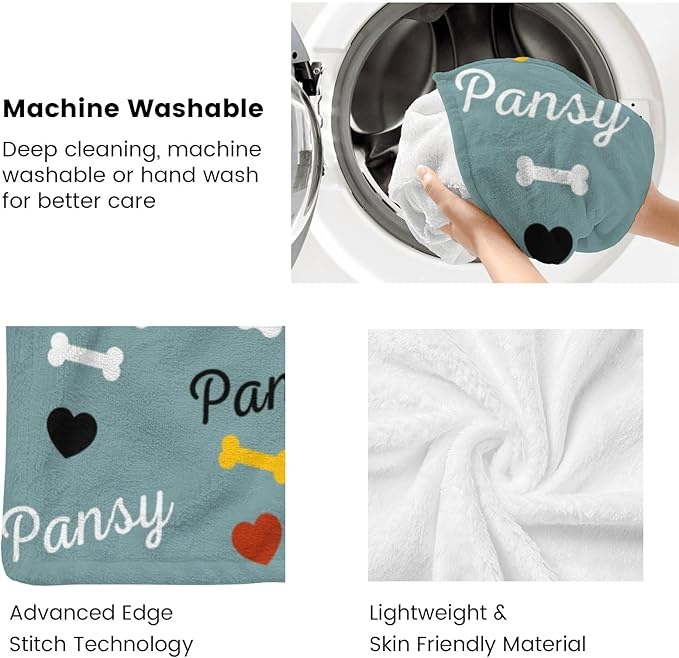 Personalized Dog Blankets with Name, Custom Paw Print Blanket - Image 6