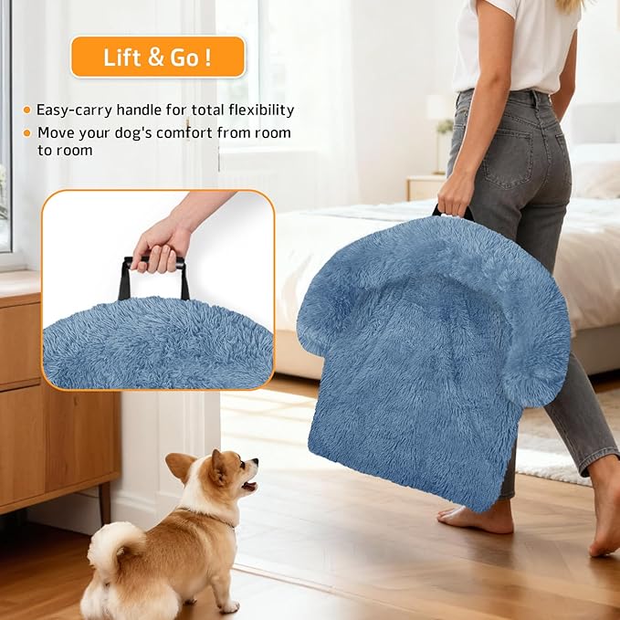 GGIB Calming Dog Bed Fluffy Plush Dog Mat - Image 3