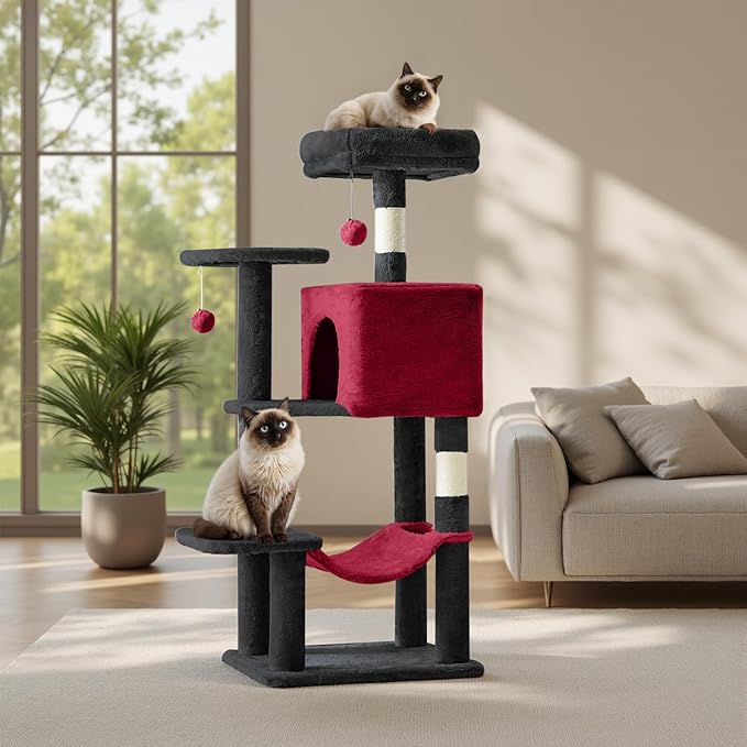 DUMOS Small 44 Inch Cat Tree Tower, Cat Climbing Tower - Image 7