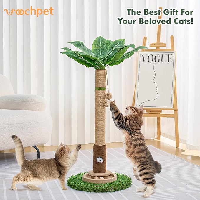 Woochpet Cat Scratching Post 35'' Tall Cat Scratcher Tree Tower Scratching Posts - Image 8