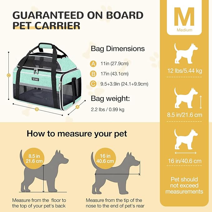 Lekereise Top-Expandable Pet Carrier 17x11x9.5 Inch Alaska Hawaiian Airline - Image 3