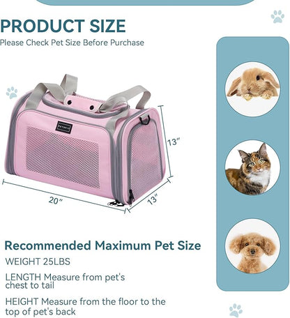 PETSFIT Cat Carrier for Large Cats, Dog Carriers for Small Dogs Under 25 Lbs - Image 5