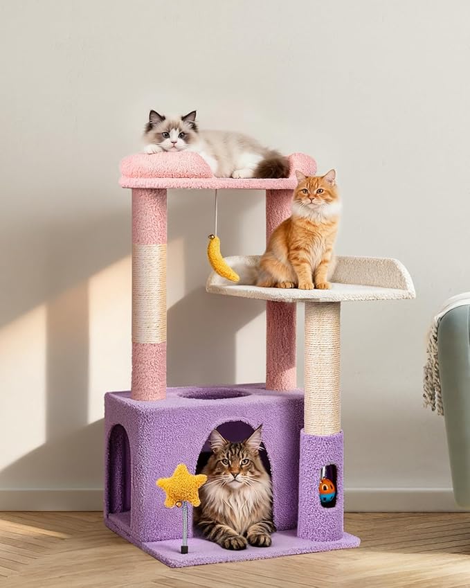 31" Cute Cat Tower for Indoor Kittens - Image 7