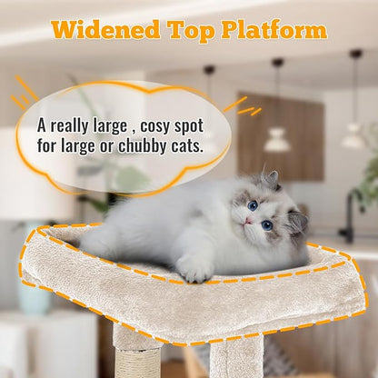 FDW 37.8 inch Cat Tree Cat Tower - Image 2