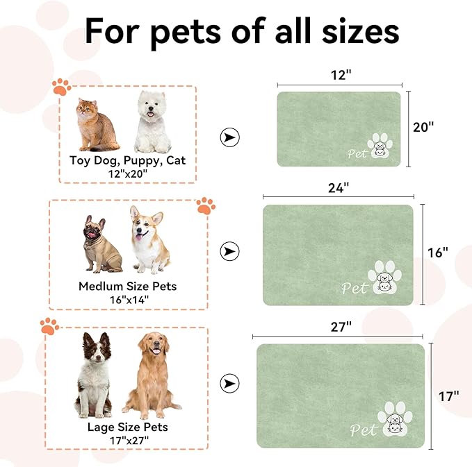 Dog Cat Feeding Mat-Absorbent Pet Bowl Mat - Image 5
