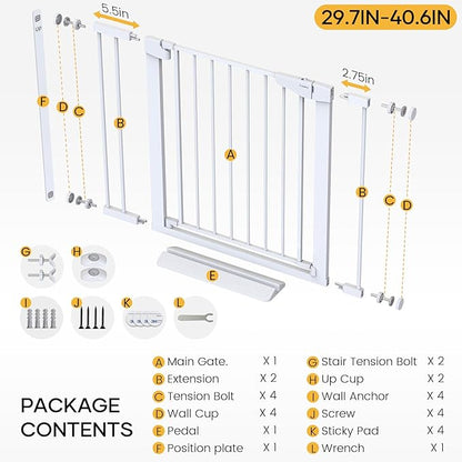 Cumbor 36" Extra Tall Baby Gate - Image 9