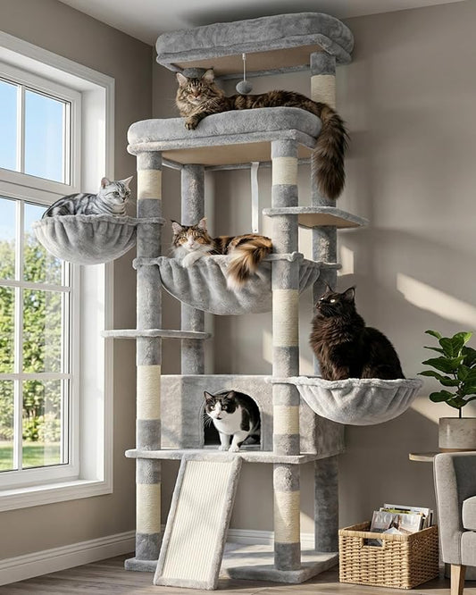 Hey-brother Cat Tree Tower, Scratching Posts by Hey-brother