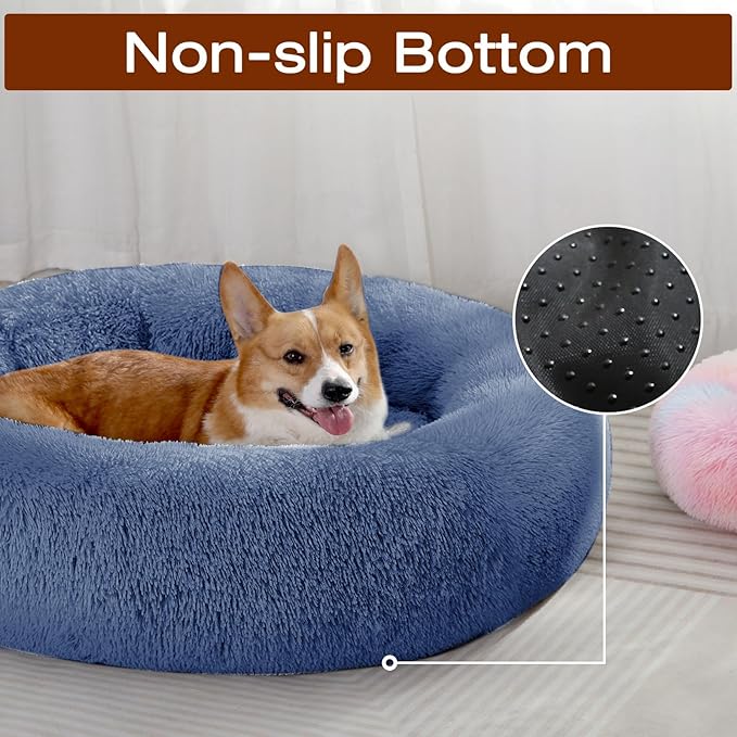 JOLLYVOGUE Dog Beds Large Sized Dog, 36 inches Calming Soft Anti-Anxiety Donut - Image 4
