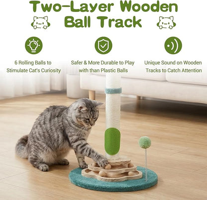 25.6inches Tall Cat Scratching Post, Cute Cat Scratching Post - Image 3