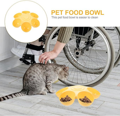 VILLCASE Multi-pet Flower-Shaped Food Bowl Plastic Cat Feeder Dog Treats - Image 8