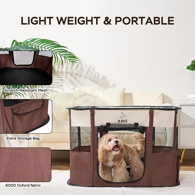 Portable Foldable Pet Playpen Collapsible Crates Kennel Playpen - Image 5